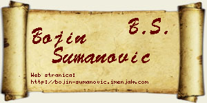 Bojin Šumanović vizit kartica